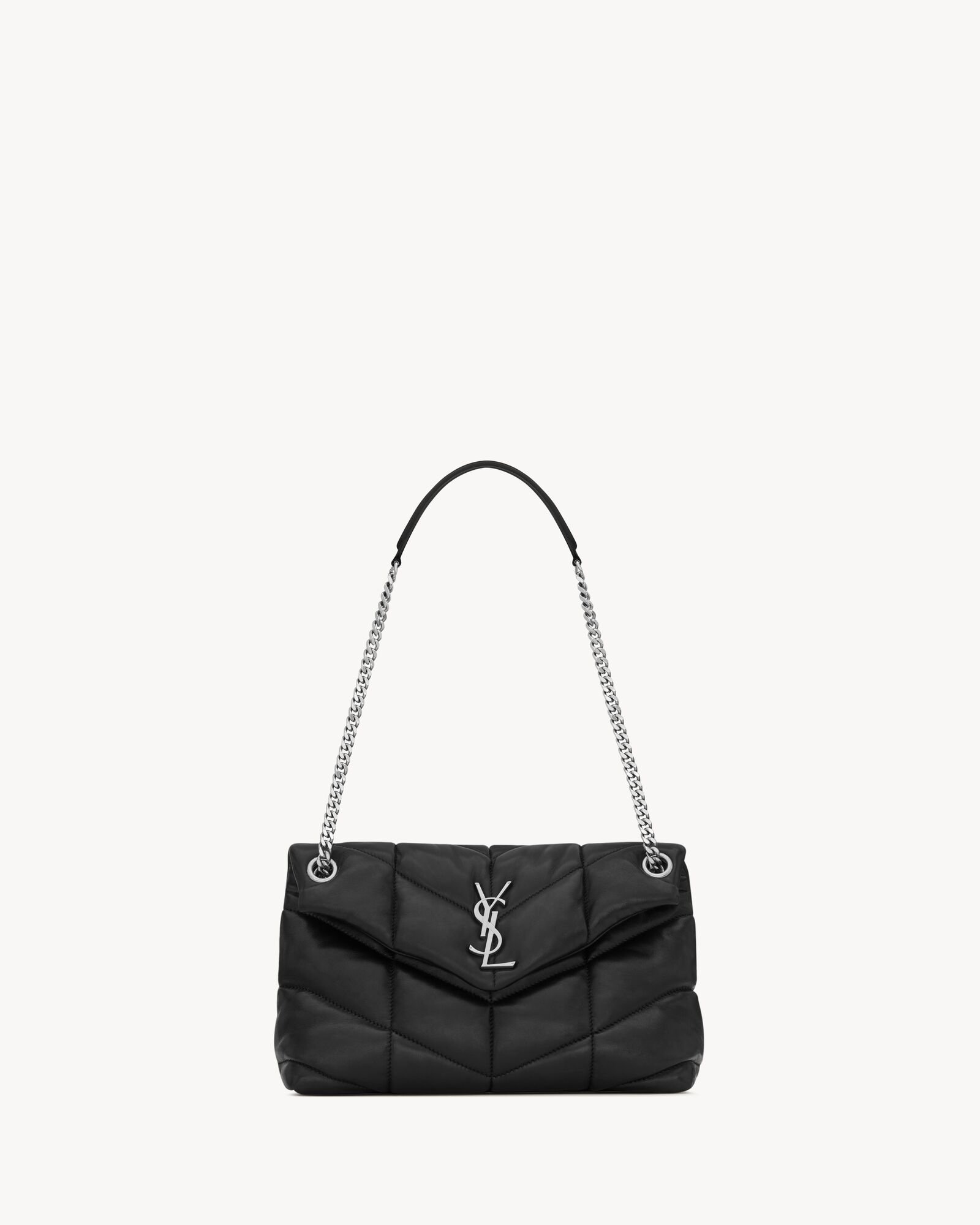 5774761EL001000_A PUFFER small sheepskin leather handbag