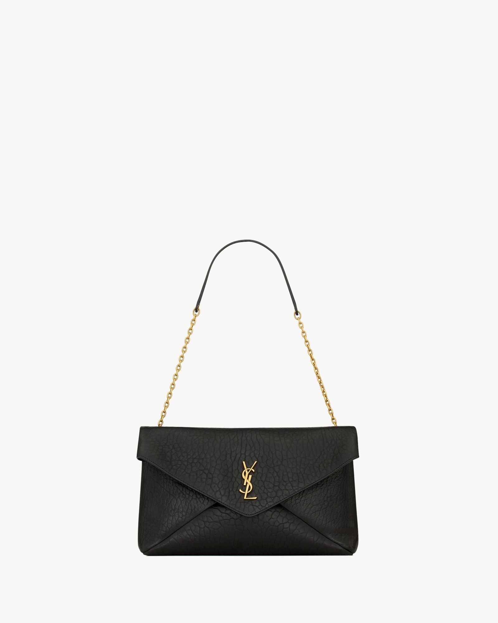 853610AACYT1000_A LE CASSANDRE Grain Leather Chain Handbag