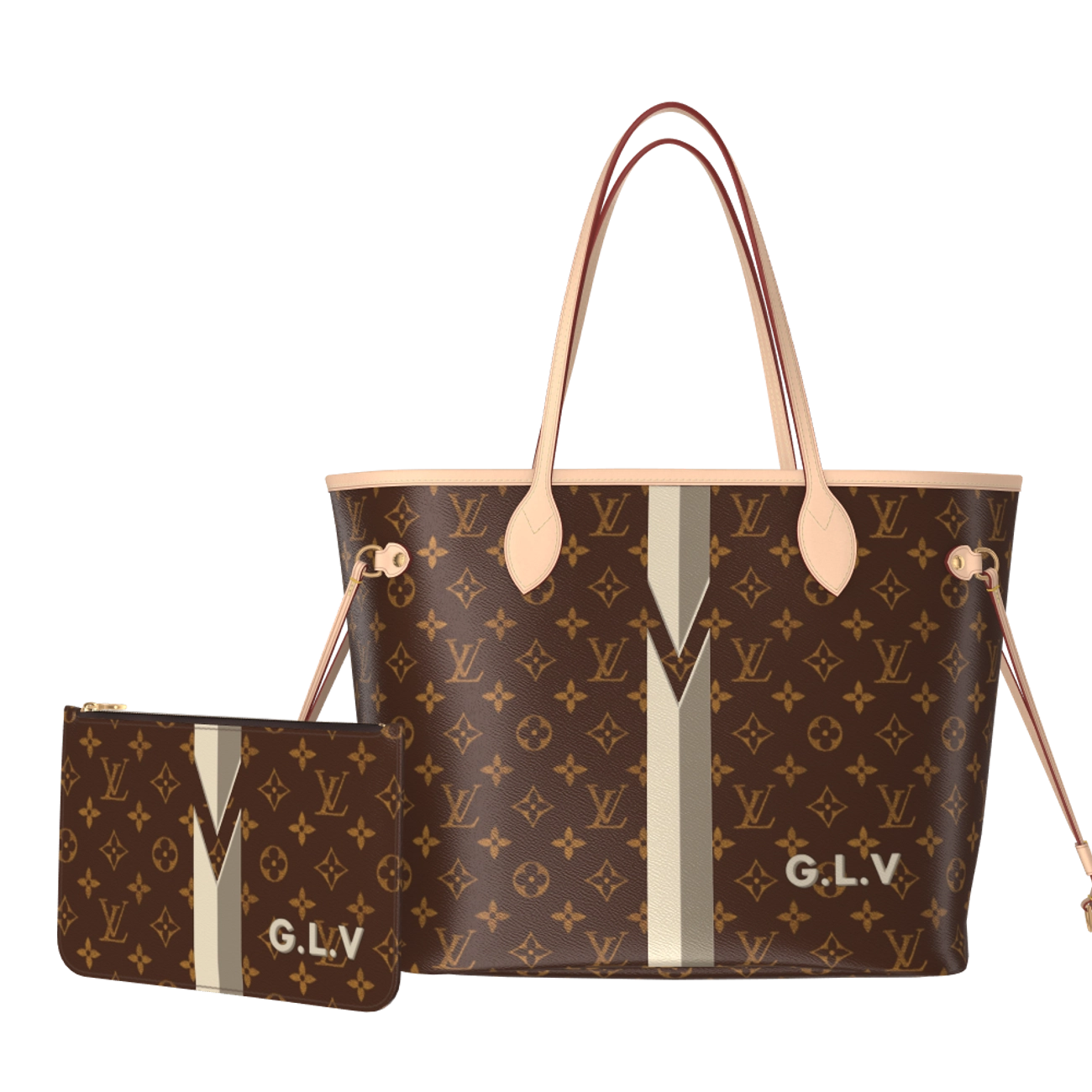 Front NEVERFULL MON MONOGRAM Medium Handbag