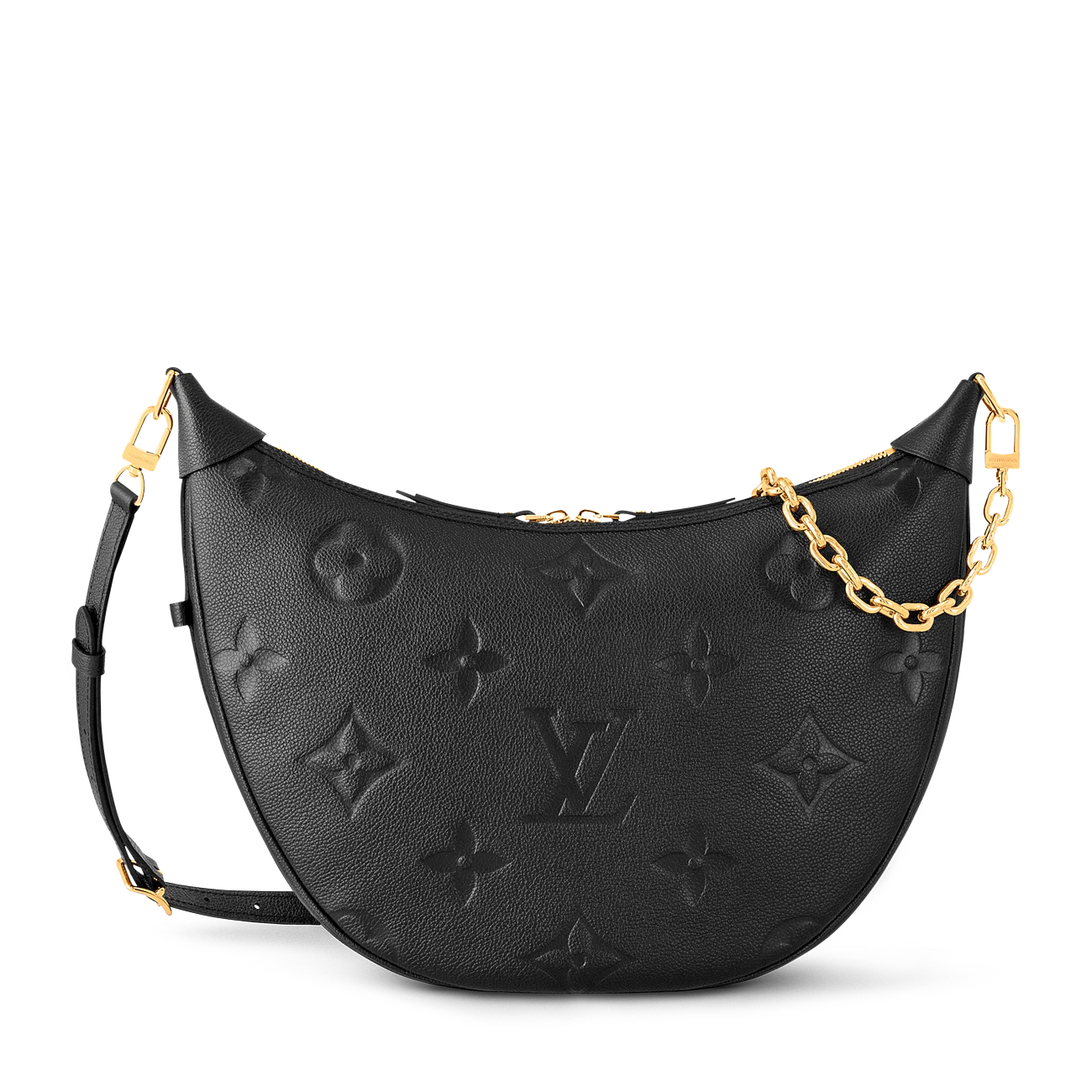 路易威登-loop-hobo-手袋-monogram-empreinte-时尚手袋--M46725_PM2_Front view Loop Hobo handbag